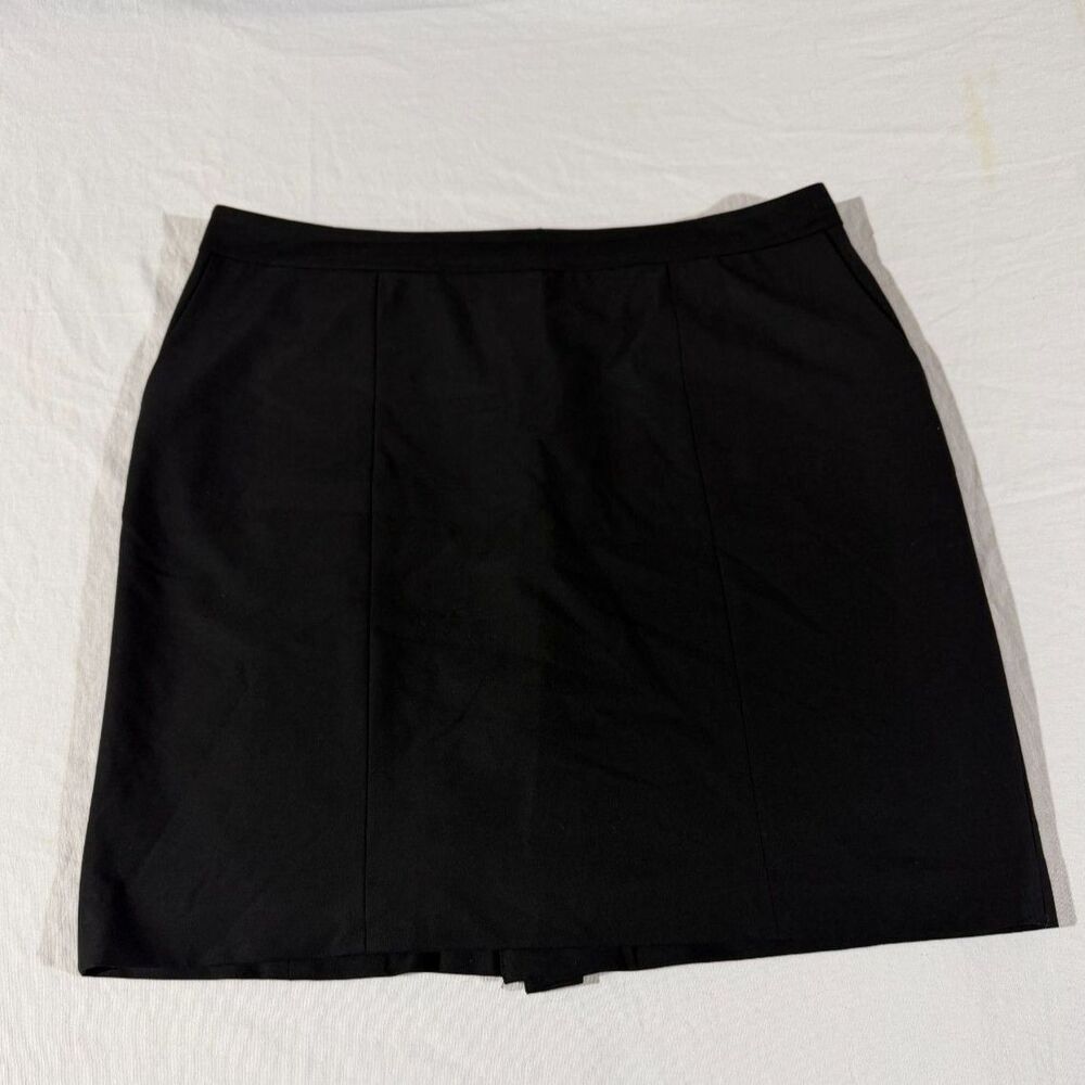 Ann Taylor LOFT Black Pencil Skirt Size 14 Lined Career Office Work Basic